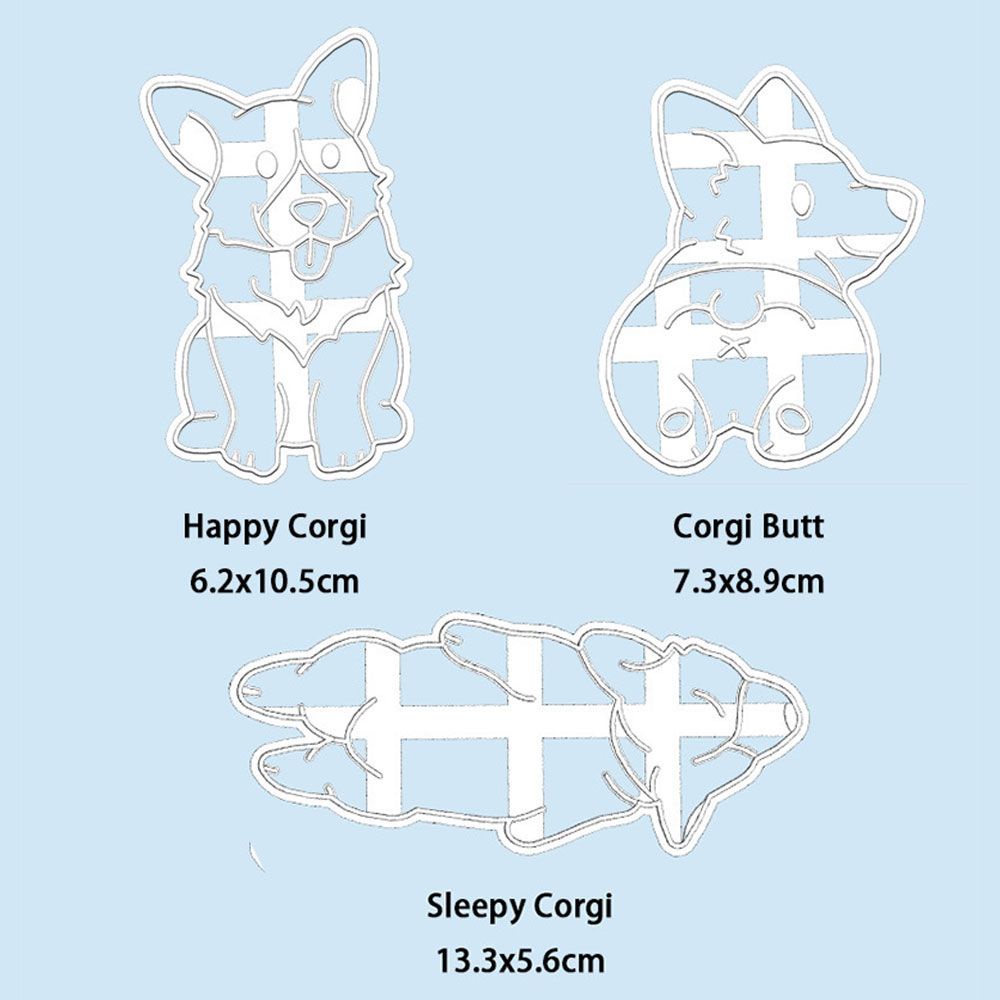 Cetakan Biskuit / Cookies Bentuk Anjing Corgi Lucu Diy