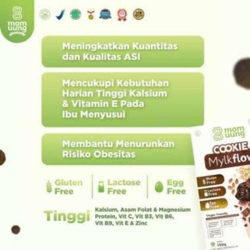 Mom Uung Cookie Mylkflow 150gr - MomUung Cookies Kue Ibu Manyusui &amp; Hamil - Camilan Ibu Asi