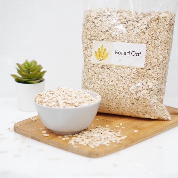 Regular Rolled Oat 1 Kg - Oatmeal Sarapan Gandum Utuh Premium Original