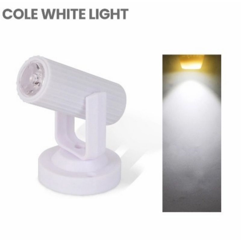 Lampu LED sorot 1w 1watt + casing putih ip43 putih warm - NYALA KUNING