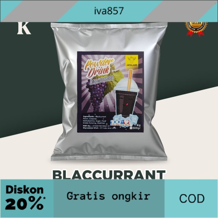 

PROMO Bubuk Minuman Bubble Powder Drink rasa Blackcurrant ORIGINAL 1kg GRATIS ONGKIR