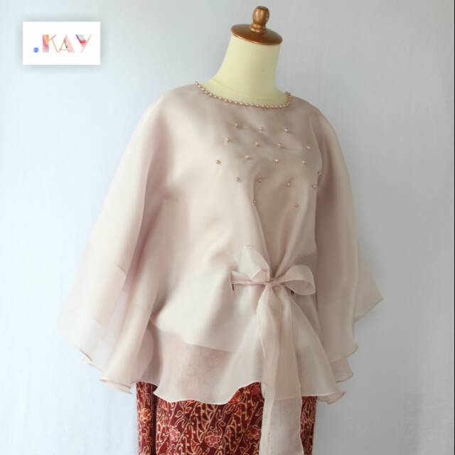 Organza Top Batwing Series (Dusty Lilac) by