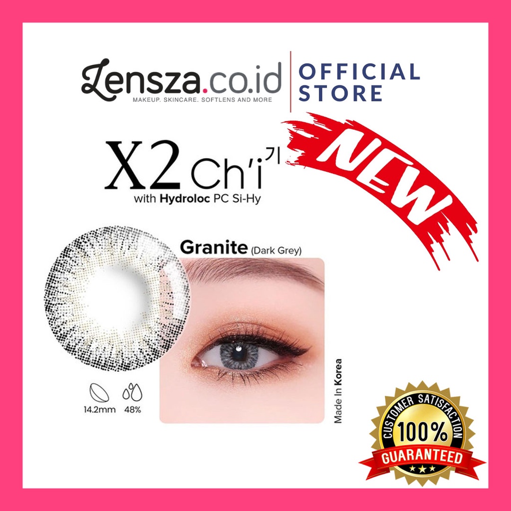 Softlens X2 Warna Premium Chi Granite by Exoticon / Soflen X2 Chi with Hydoroloc Tech / X2 Chi Color Dark Grey