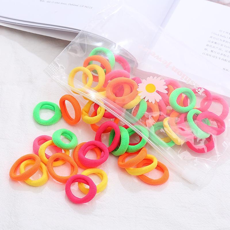 50pcs karet ikat rambut donut korea free pouch