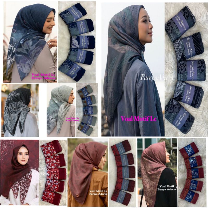 HIJAB SEGIEMPAT MOTIF DEENAY KW | SEGIEMPAT MOTIF DEENAY VOAL LASER CUT