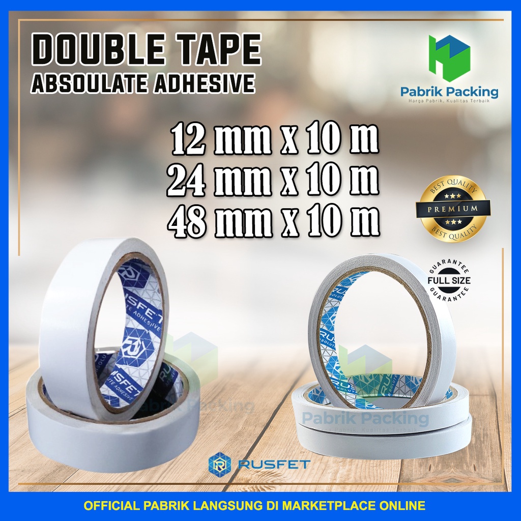 

Double Tape Rusfet | Spesial Tape Super Lengket Termurah Satuan