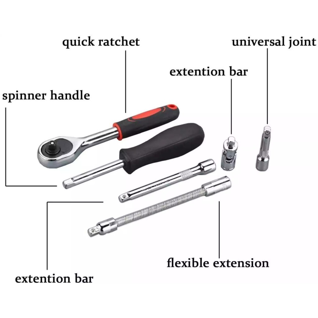 Kunci SOK ket 46 PCs / Kunci Shock 46 Pcs / Kunci Socket 46Pcs Screwdriver bit 63 pcs