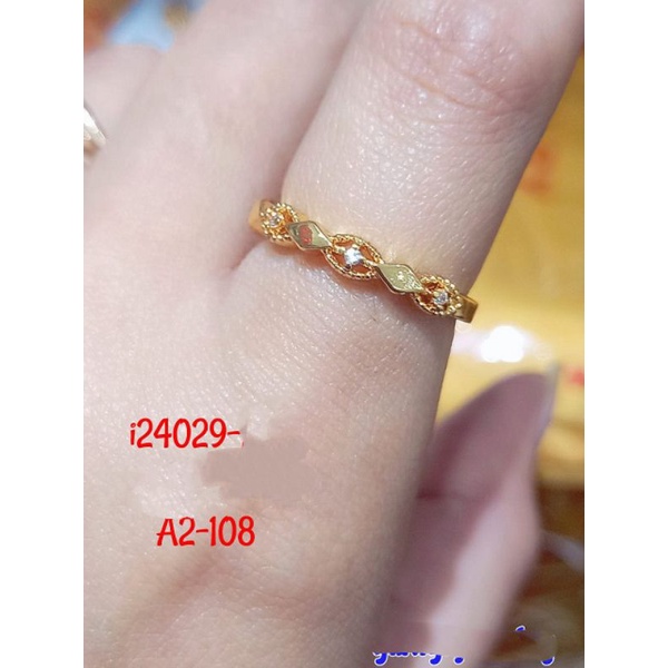 Cincin Wanita Titanium Anti Karat Lapis Emas i24029S