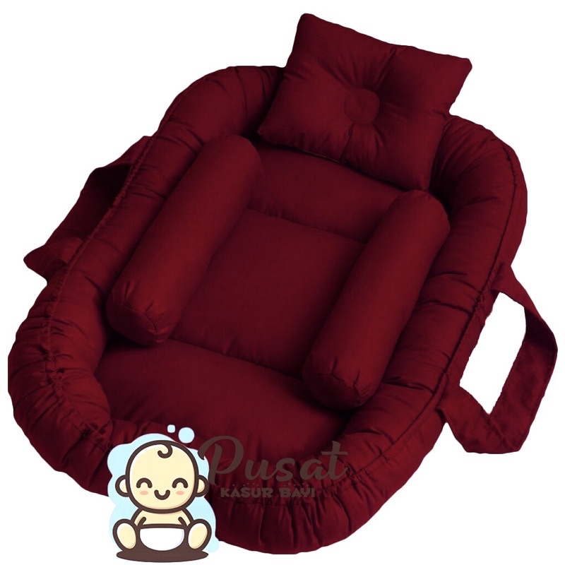 KASUR BABY NEST POLOS SET KELAMBU + BEDCOVER FREE BANTAL KOTAK &amp; TAS