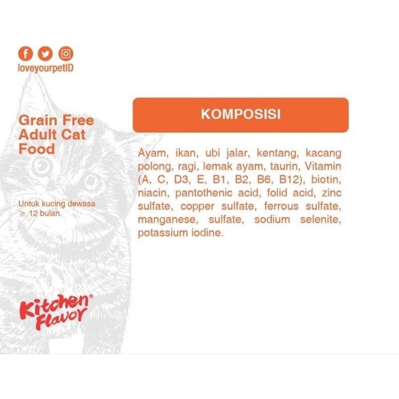 Kitchen flavor cat Adult 1.5 kg freshpack