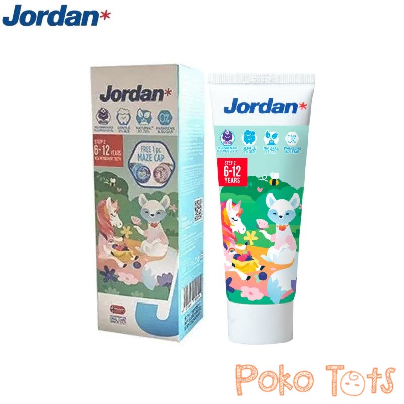 Jordan Kids Toothpaste Step 2 75gr Pasta Gigi Anak Usia 6-12 Tahun WHS