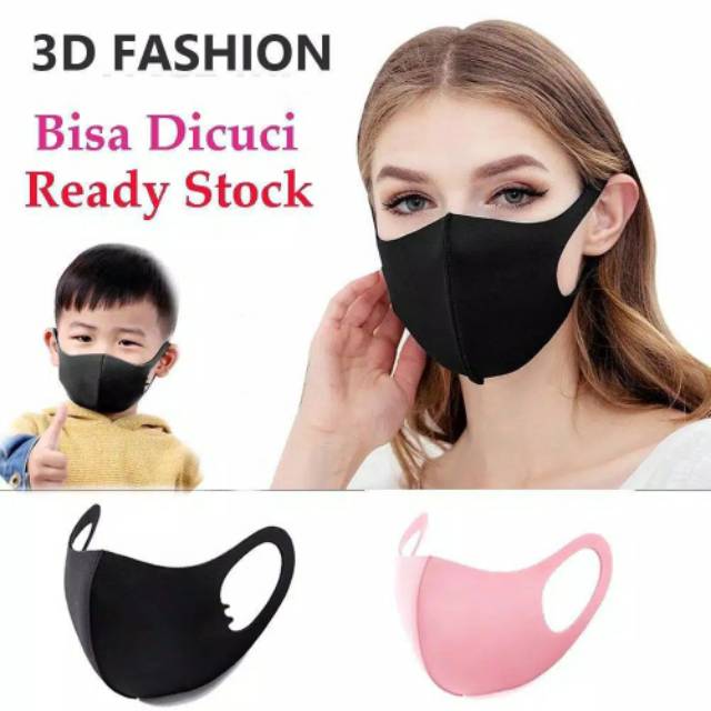 MASKER polos bahan scuba bisa dicuci dan Masker ANTI POLUSI/DEBU