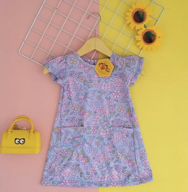 Dress My bee henm bahan dress  kaos untuk usia 1-6 tahun mybee