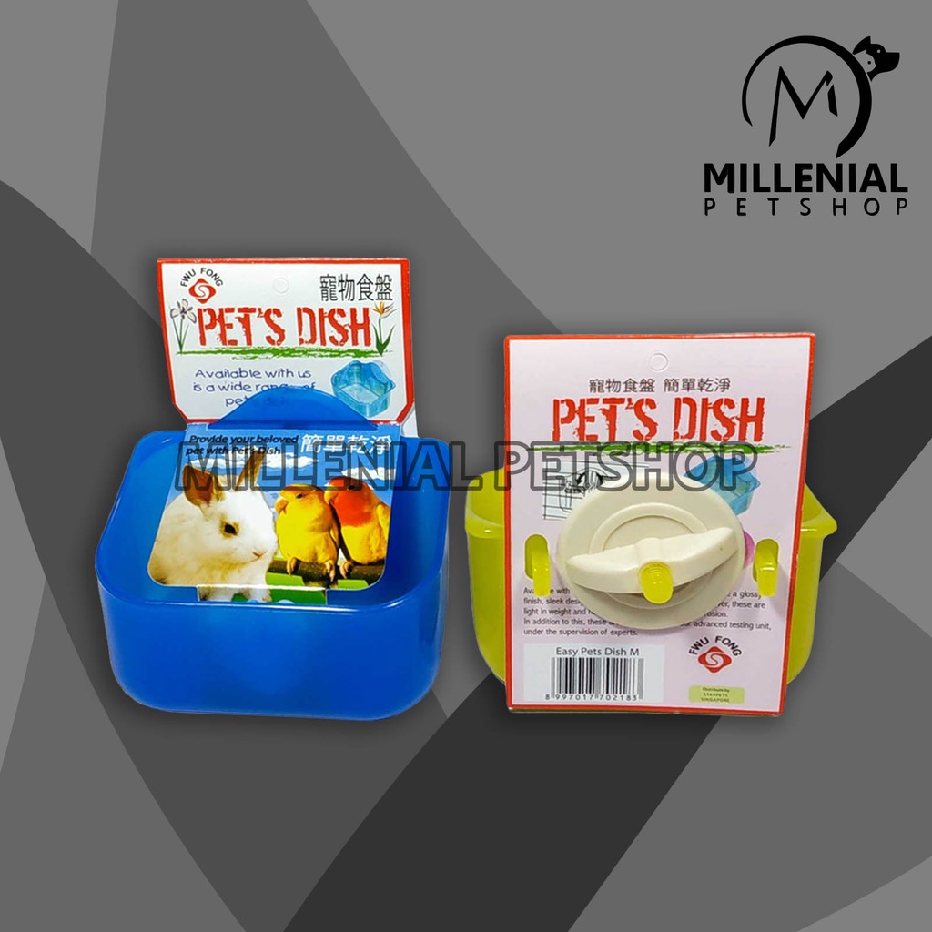 Tempat Makan hewan Gantung PETS DISH pet bowl anjing kucing kelinci