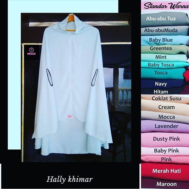 HALLY KHIMAR || Khimar lubang lengan || Khimar lubang tangan || Khimar instan || Khimar Nonpet