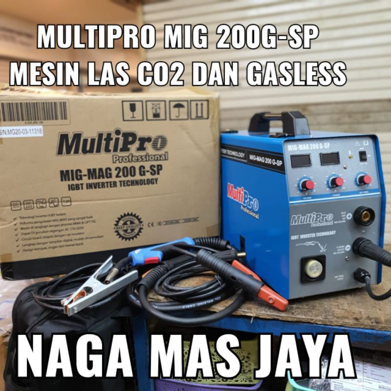 MESIN LAS CO2 MULTIPRO MIG 200 G-SP / TRAFO LAS MIG MAG MULTIPRO MIG 200G - SP / MULTI PRO MIG 200