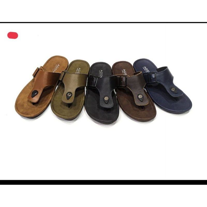 sandal kulit pri dewasa model capit