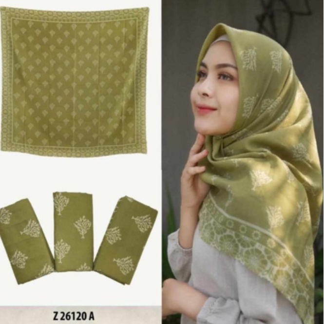 HIJAB VOAL PREMIUM MOTIF DAUN LASER CUT