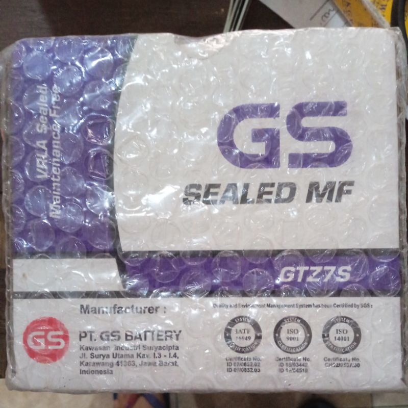 Aki GS Astra GTZ7S, 12Volt, 6Ah/10Hr l, Nmax, GTR, KLX