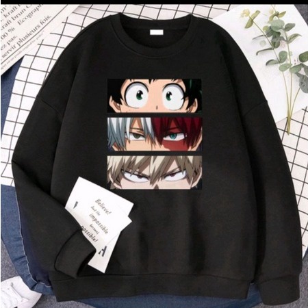 SWEATER WANITA OBLONG BOKU HERO CREWNECK