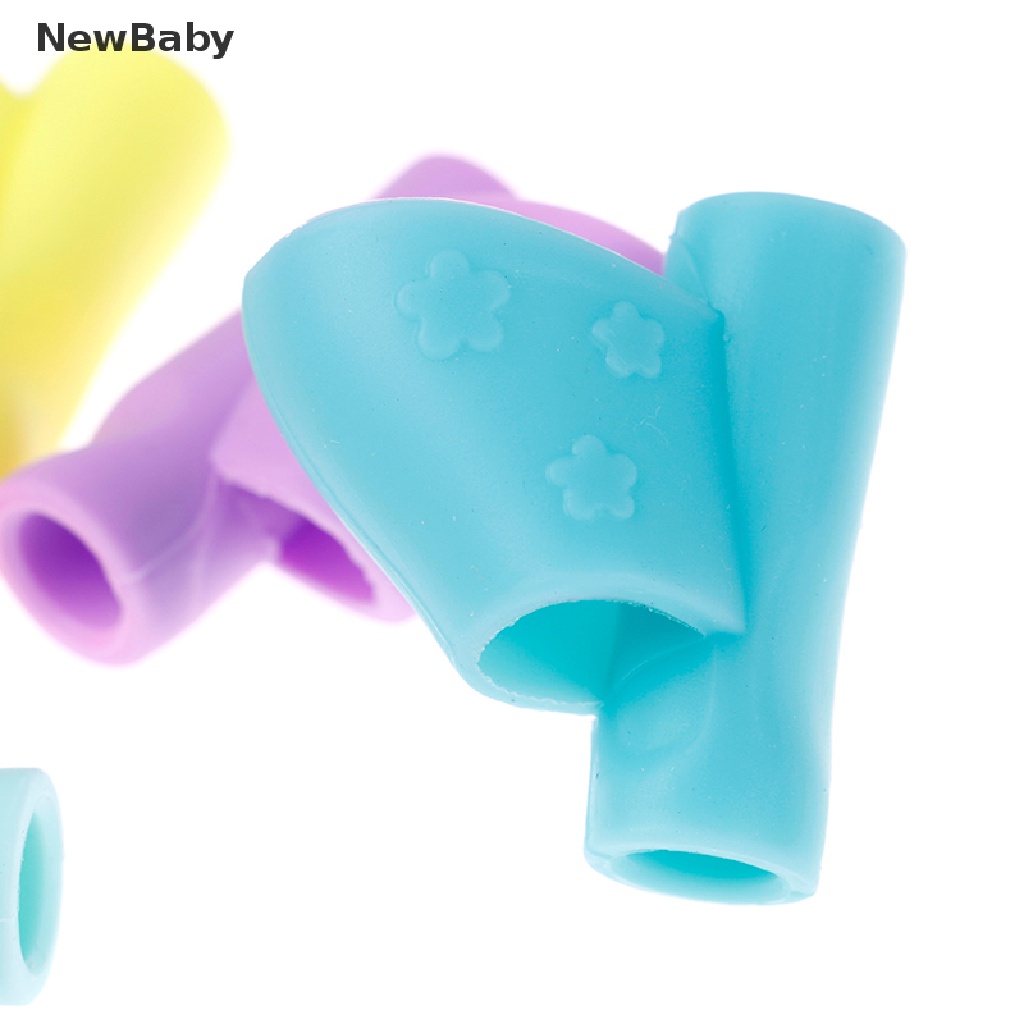 Newbaby 3pcs Alat Bantu Menulis Pensil Bahan Karet Lembut Untuk Anak