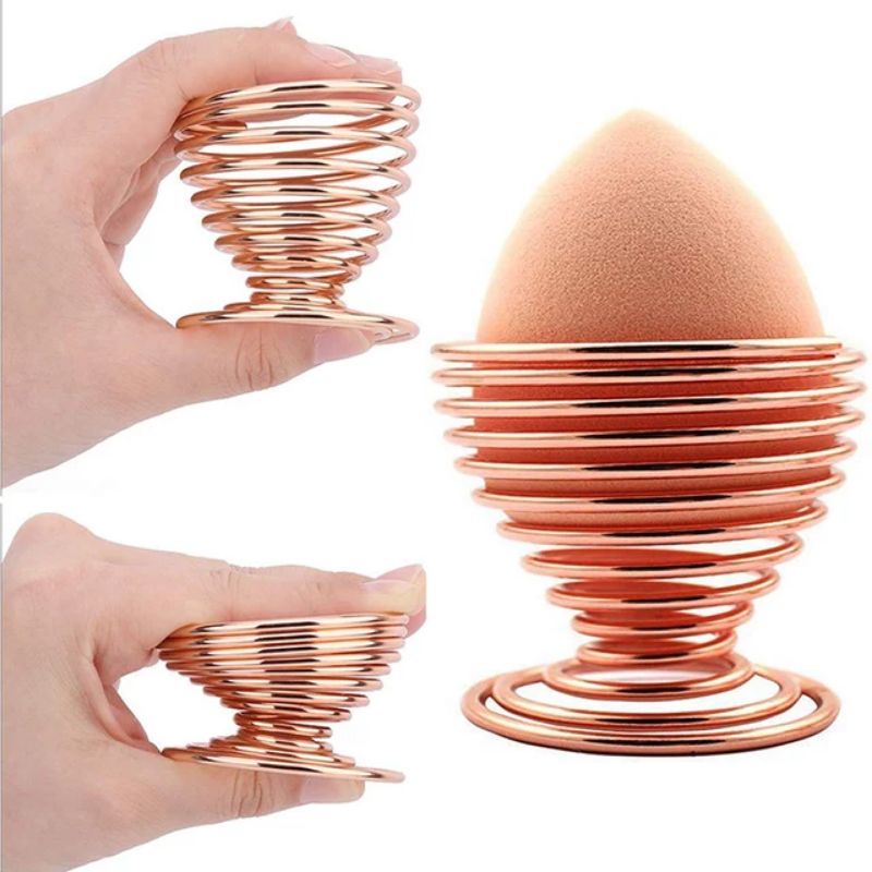 Beauty sponge standing holder egg rack / tempat sponge beauty ROSE GOLD