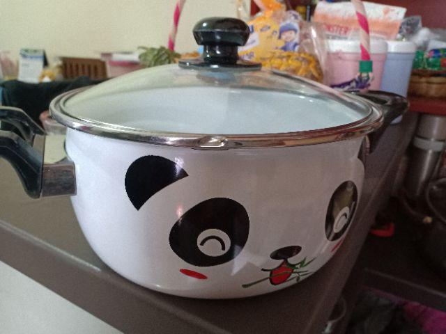 Panci Maspion Hello Panda Enamel Ukuran 18 22 24 Cm Kode Ls Qj Rw