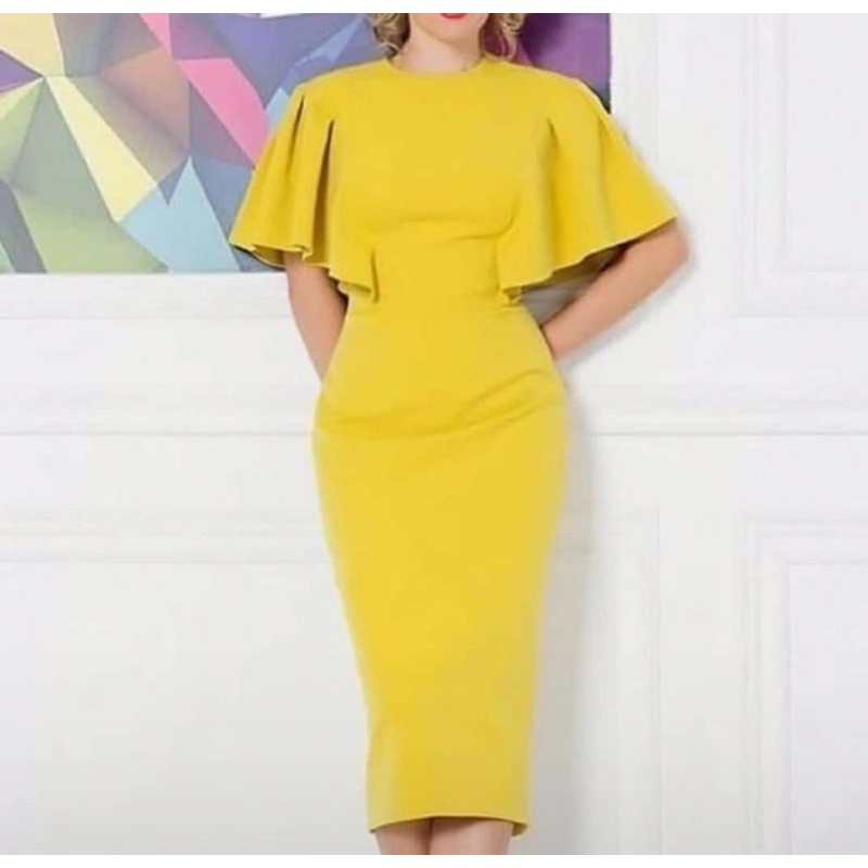 Chiobushop - (Widi) Dress Korean Style Wanita Casual Party Kondangan Simple Elegan