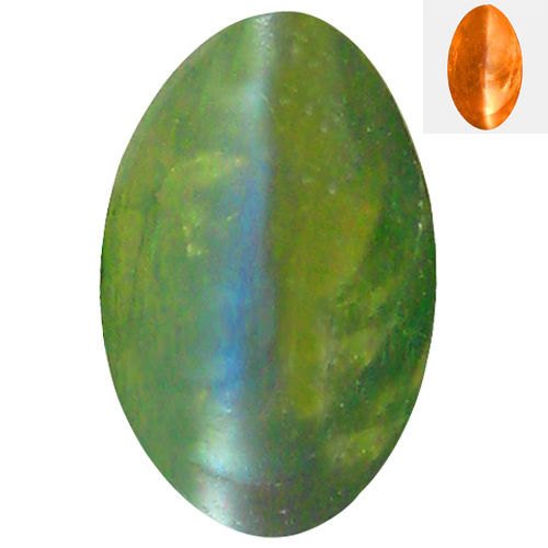 Oval Cabochon 0.43ct 4.9x3.2mm Color Change Green to Orange Natural Alexandrite Srilanka AXD012