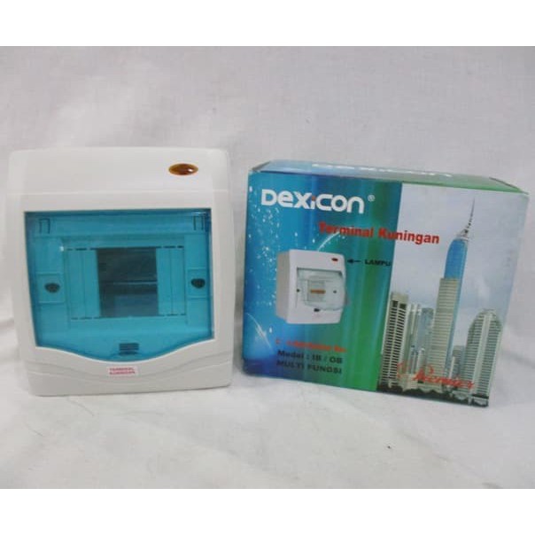 BOX MCB 4 Group Model IB /OB Terminal Kuningan+Lampu Indicator DEXICON