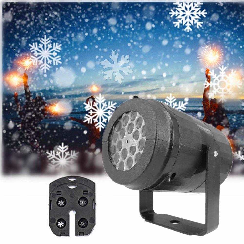 [Elegan] Lampu Panggung Portable Liburan Keluarga Suasana Natal Perlengkapan Pesta Lighting Decor White Snowstorm Party Special Lamp