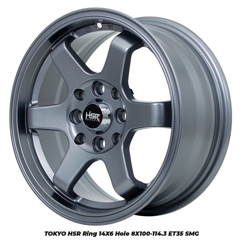 velg mobil type tokyo TOKYO HSR R14X6 H8X100-114,3 ET35 SMG
