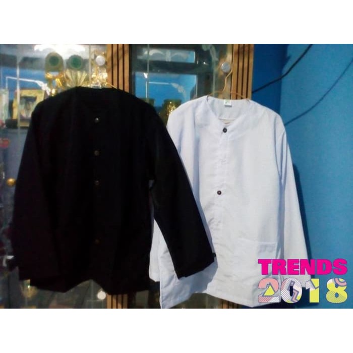 baju Koko pangsi polos Hitam