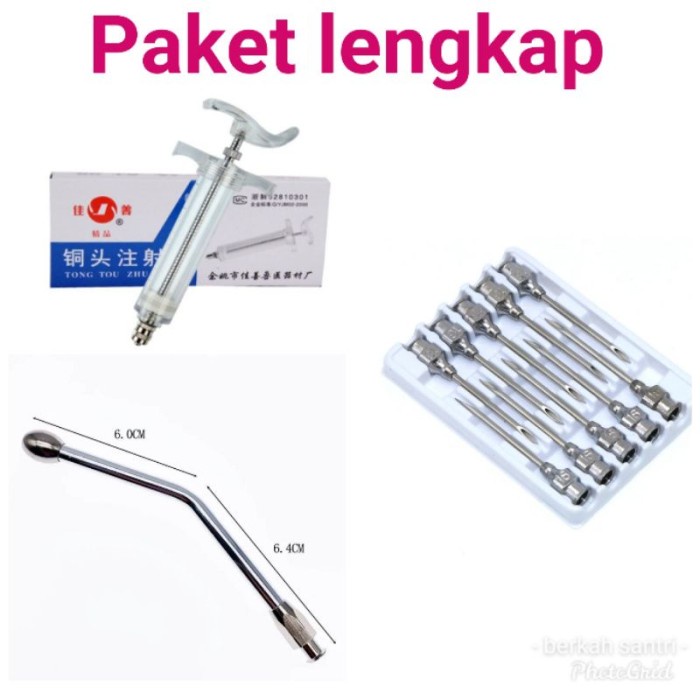 SUNTIKAN KAMBING 20ML LENGKAP JARUM SUNTIK CEKOK OBAT KAMBING - Murah berkualitas