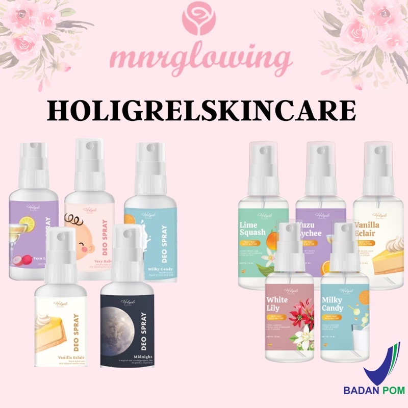 [READY] BODY MIST DEO SPRAY BY HOLIGRELSKINCARE BODYMIST SHIMMER MIST PARFUME BY HOLIGRELS HOLIGREL 