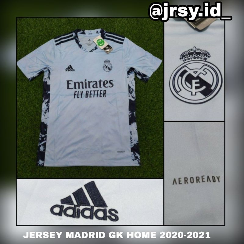 JERSEY BOLA REAL MADRID KIPER GK HOME 2020-2021
