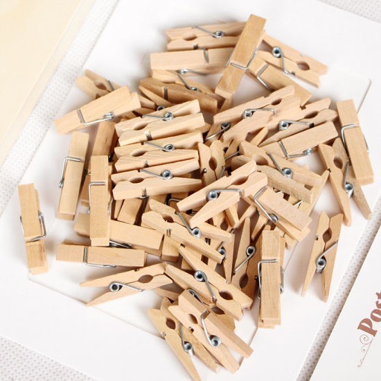 

10 pcs Wooden Clip 3.5 cm Jepitan Foto Multifungsi Mini Capit