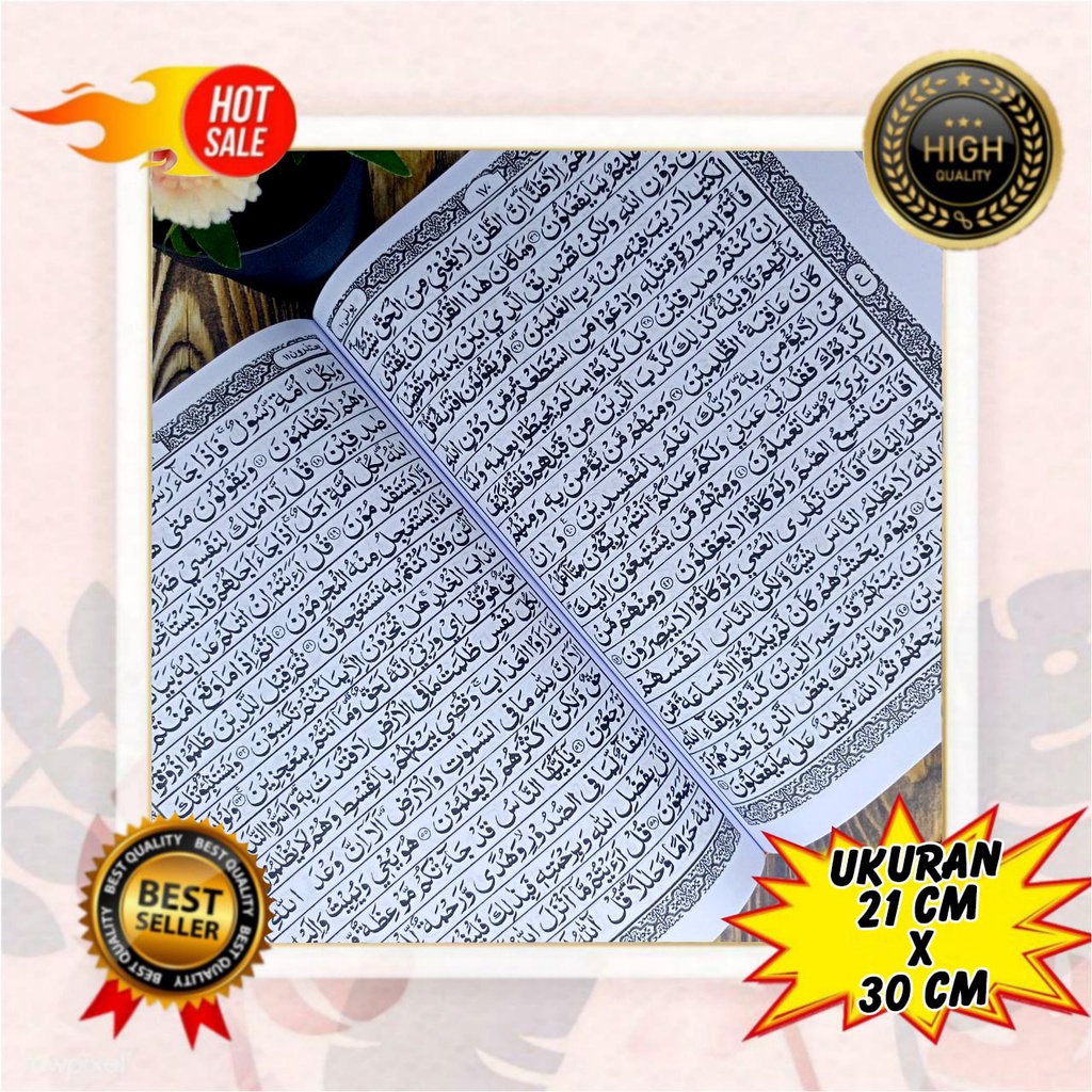 GRATIS TASBIH MUTIARA – Alquran Super Hardcover A4, Alquran Rasm Bombay 18 Baris, Quran Besar, Al Qu