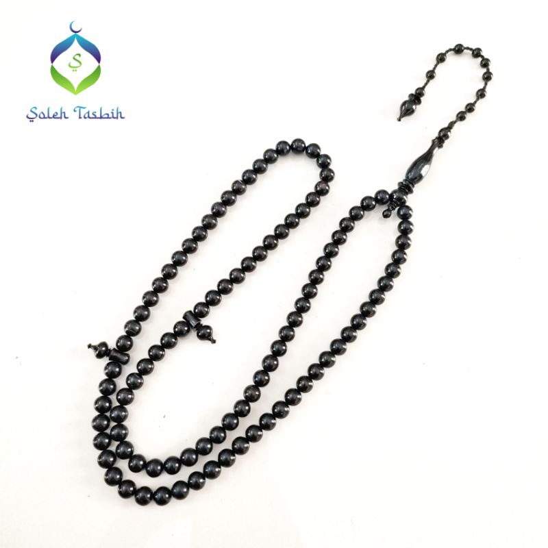 Tasbih Akar Bahar Black Yuser Size 9mm Motif Bulat//Tasbih 99 Butir