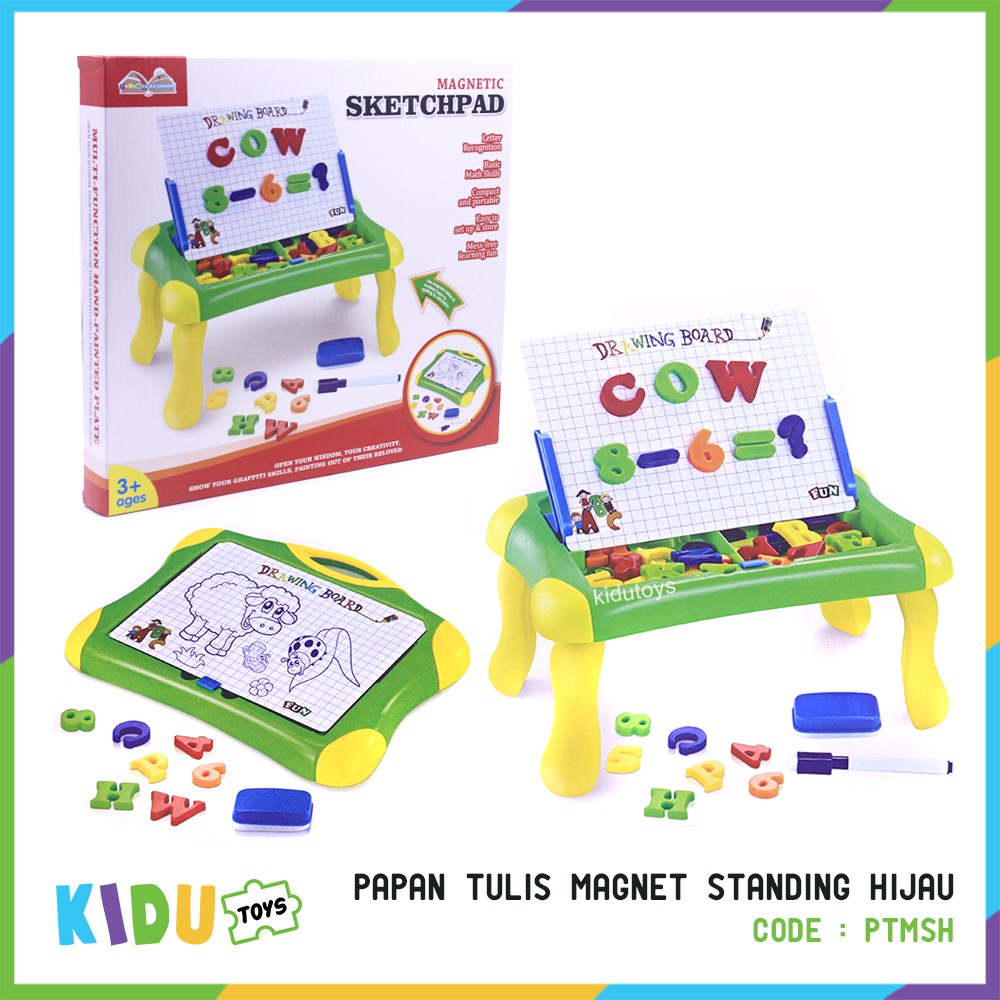 Mainan Anak Papan Tulis Magnet Standing Kidu Toys