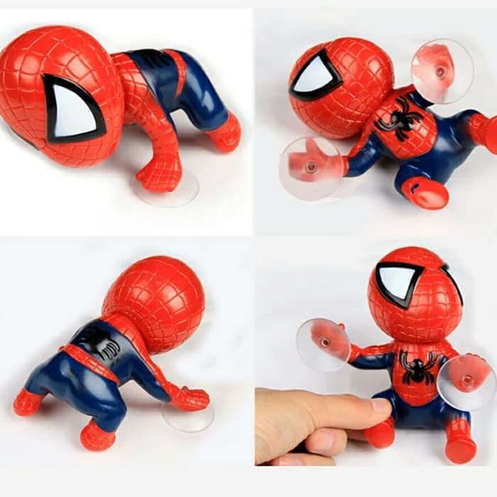 Spiderman Climbing Car Spider Man Memanjat Kaca Mobil Boneka Karakter