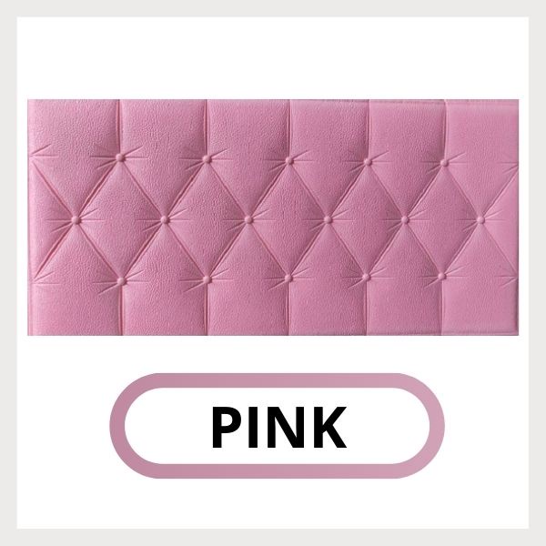 Topprice Wallpaper 3D Foam Dekorasi Dinding Kamar Rumah Murah motif Bunga  wallfoam sticker U96 / U137 / U134 / U135 / U136-U136 HEADBOARD PINK