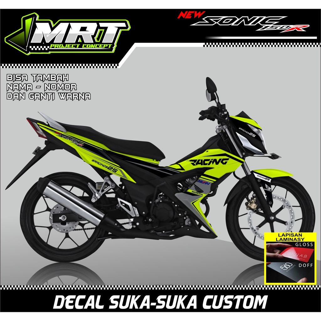 DECAL STICKER SONIC, DECAL SONIC CUSTOM