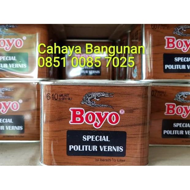 Jual Boyo Politur Vernis Pernis Kayu Warna 1 2 0 5 Lt Liter Kaleng Kecil Paling Dicari Shopee Indonesia