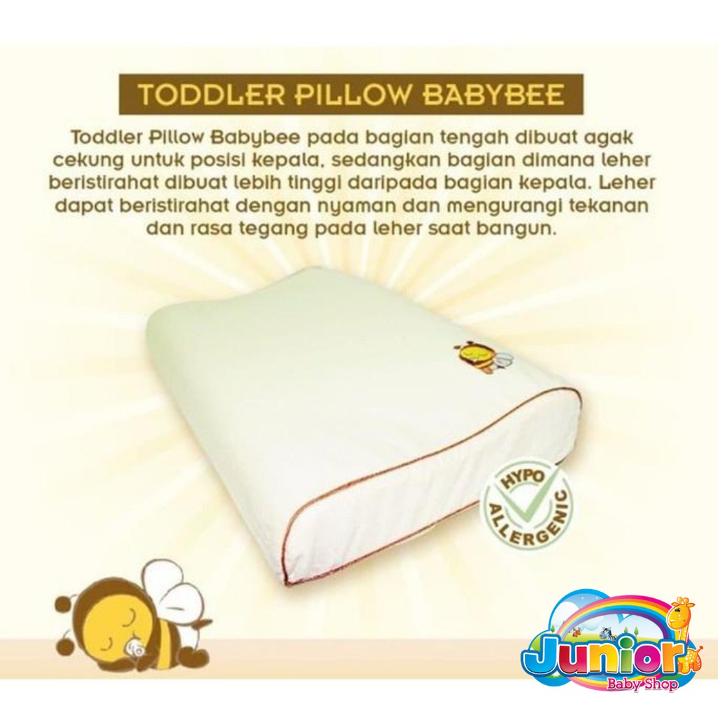 Babybee Toddler Pillow W/case - Bantal Bayi - Bantal Balita