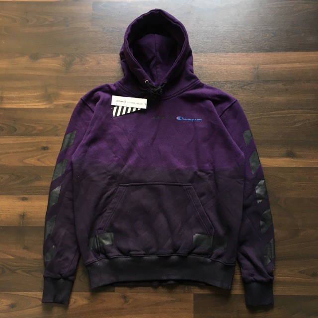 HOODIE OFF WHITE X CHAMPION PURPLE TIE DYE PREMIUM BRS HOODIE PRIA IMPORT ARB