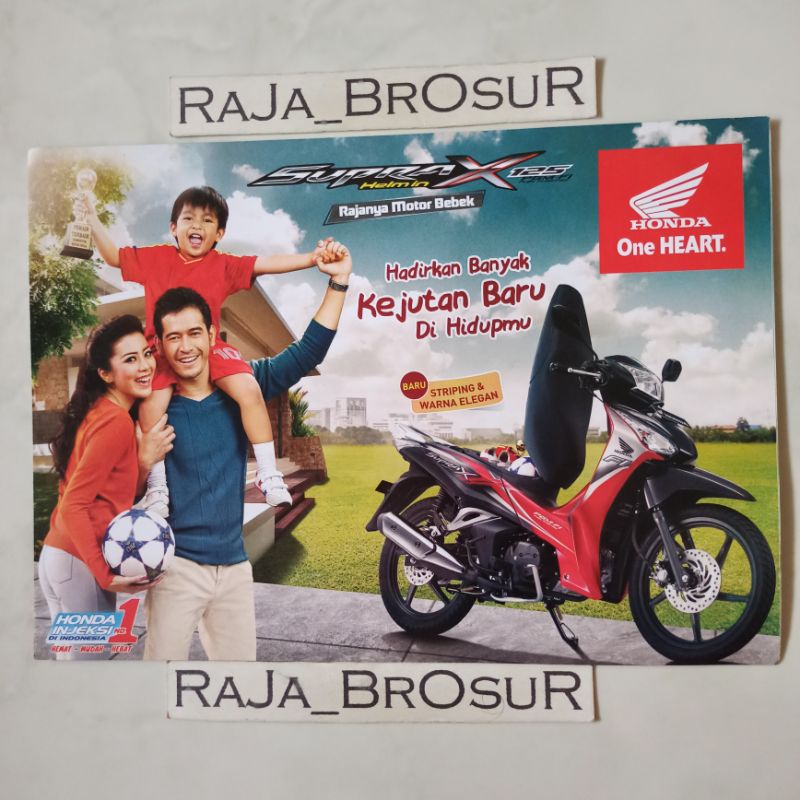 Poster brosur katalog leaflet Honda Supra X 125 Helm in PGM-FI 2013