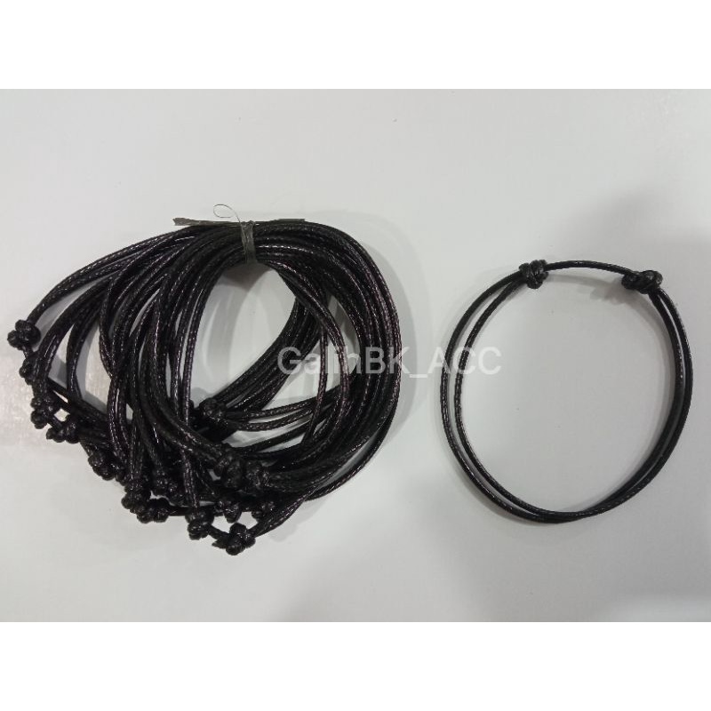 GELANG POLOS TERMURAH/GELANG POLOS HITAM/GELANG TALI KOREA