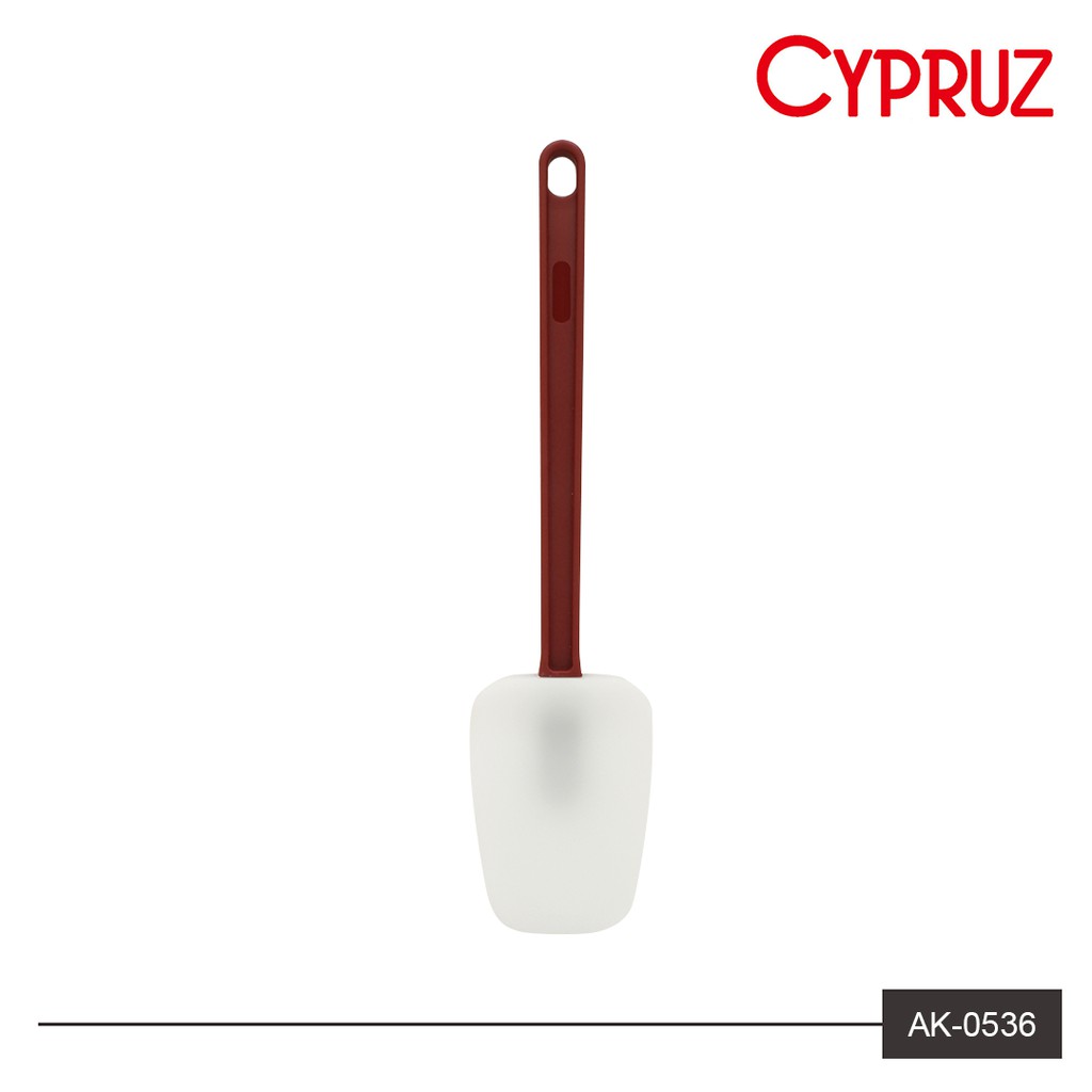 Cypruz Spatula Lengkung Silicone Gagang Merah AK-0536