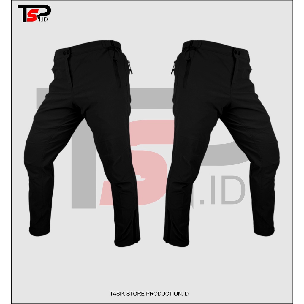 Celana Sepeda pria Mtb Downhill Celana panjang sepeda pria wanita Celana Gowes Cycling Pants HITAM